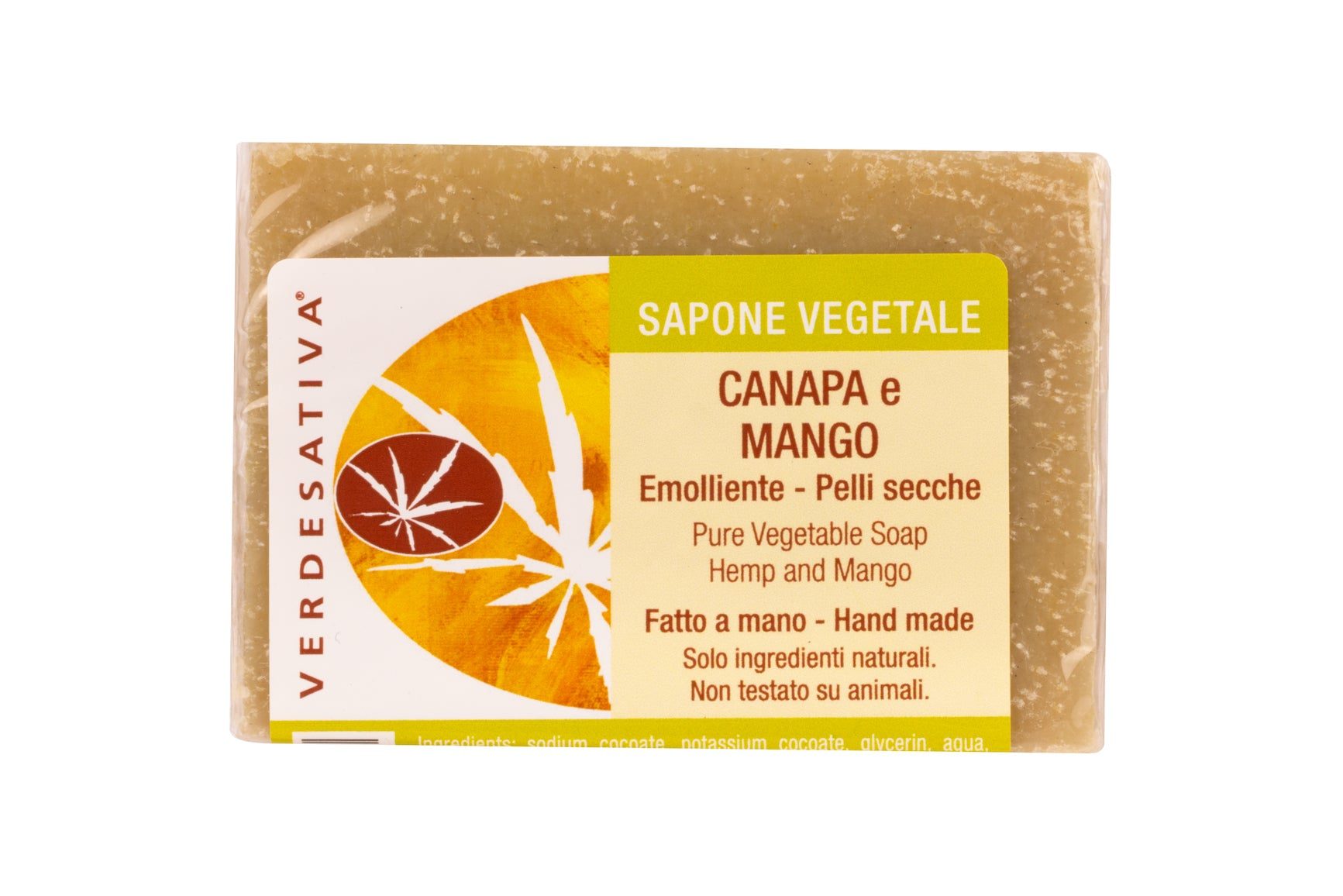 Sapone Canapa e mango 100% bio degradabile 100 gr - Bongae