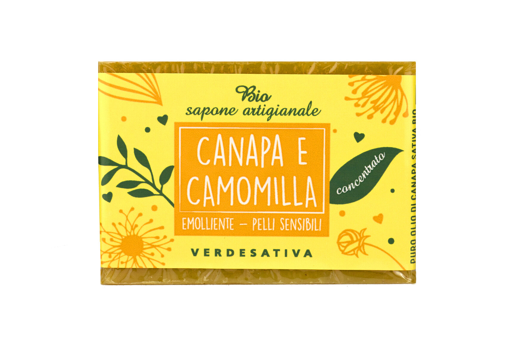 Sapone solido canapa e camomilla